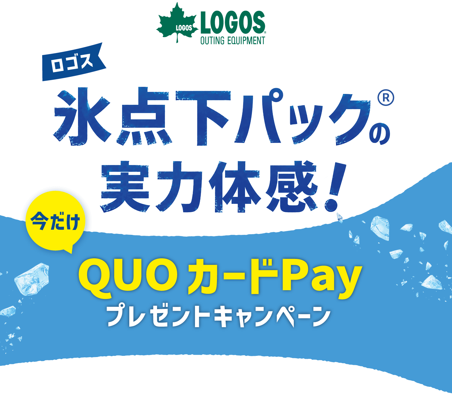 KINCHO ロゴス 氷点下パック®の実力体感!QUOカードPayプレゼントキャンペーン